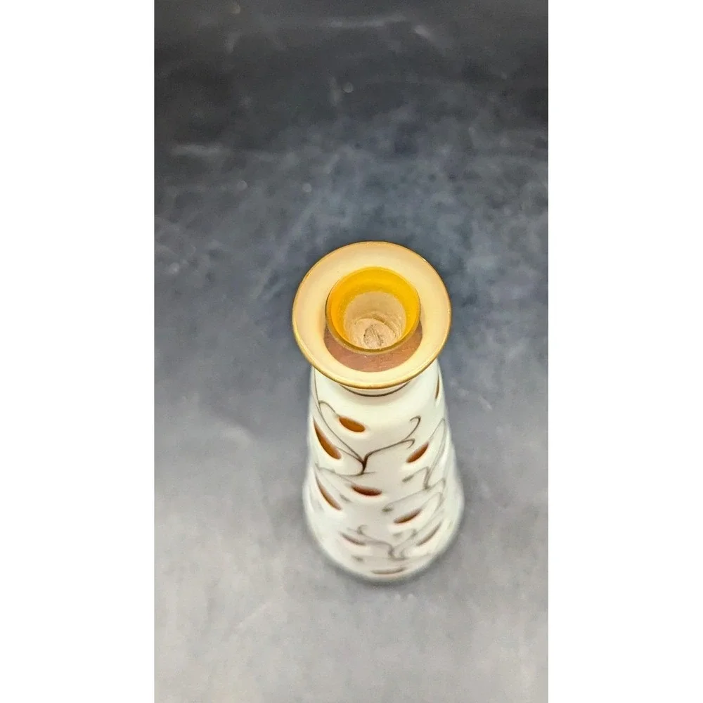 Vintage‎ German Bohemian Amber Cased Glass 9